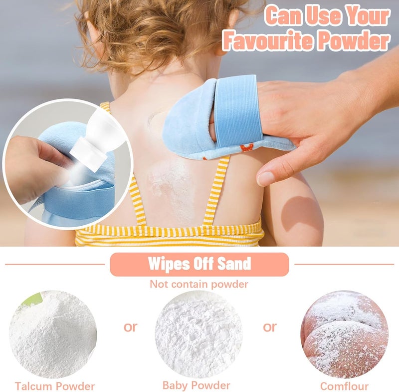 Blublu Park 2Pcs Sand Remover for Beach Kids and Adults, Baby Powder Sand Removal Bag, Baby Beach Essentials for Vacation,Skin-Friendly, Beaches Accessories, Must Haves, Gifts for Family - Image 5